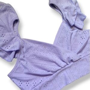EUC | I SHEIN Lilac Crop Top in XS